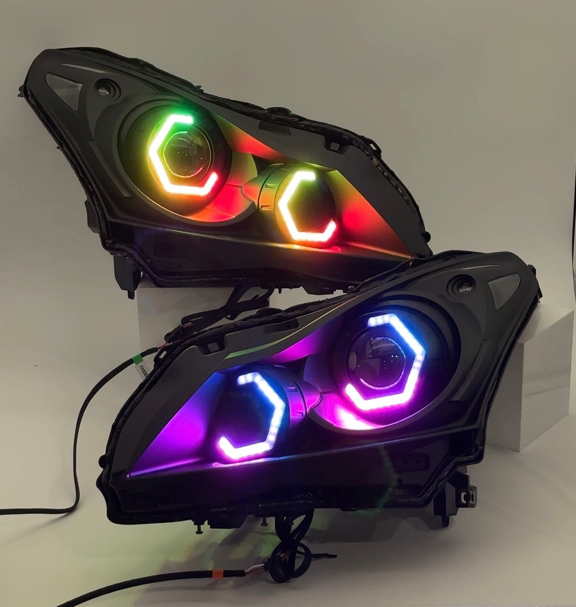 G37 RGB Flow Hex Halo Headlights