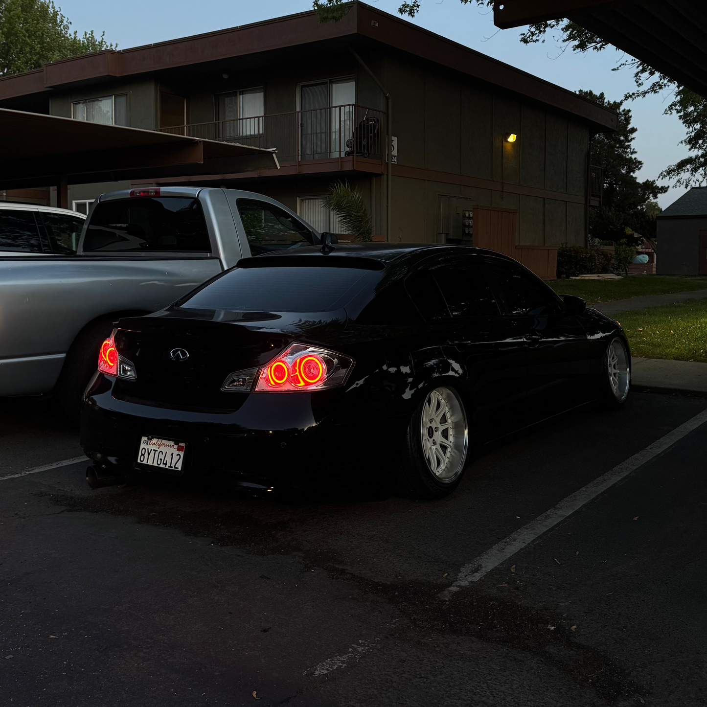 G37/G35 Sedan Clear GTR Style Halo Tail Lights