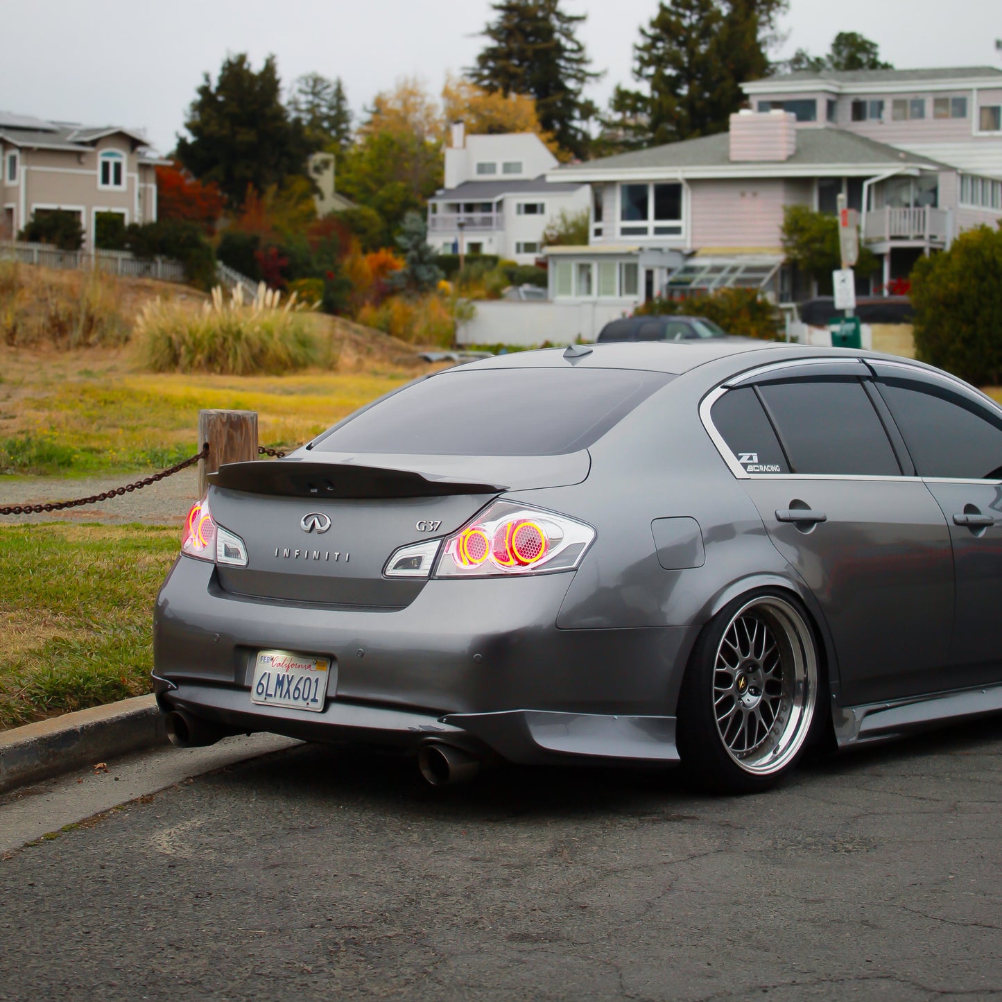 G37/G35 Sedan Clear GTR Style Halo Tail Lights