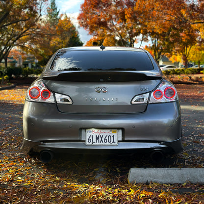 G37/G35 Sedan Clear GTR Style Halo Tail Lights