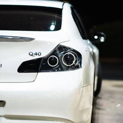 G37 Sedan Clear GTR Style Halo Tail Lights