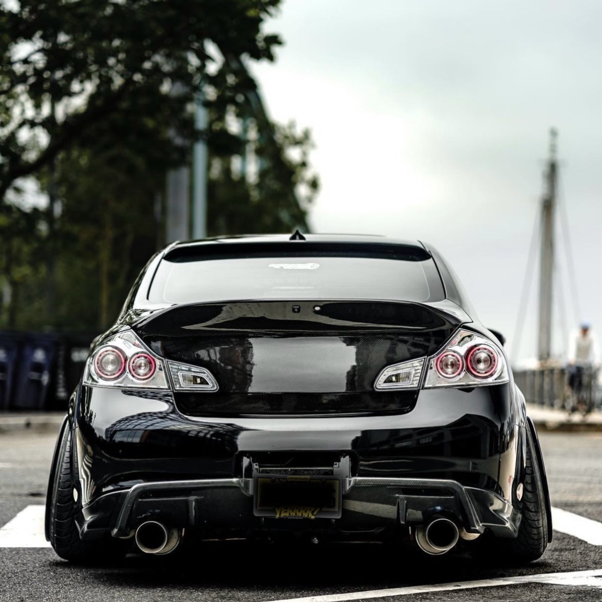 G37 Sedan Clear GTR Style Halo Tail Lights